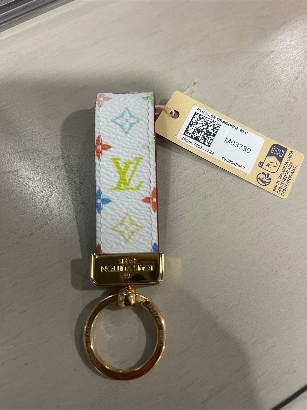 Louis Vuitton x Takashi Murakami
Monogram Multicolor Dragonne Key Holder,